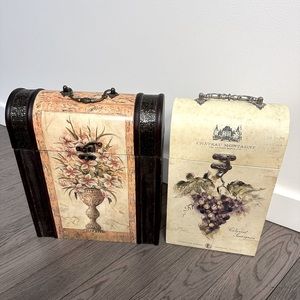 Two vintage wine carriers. Never used.
